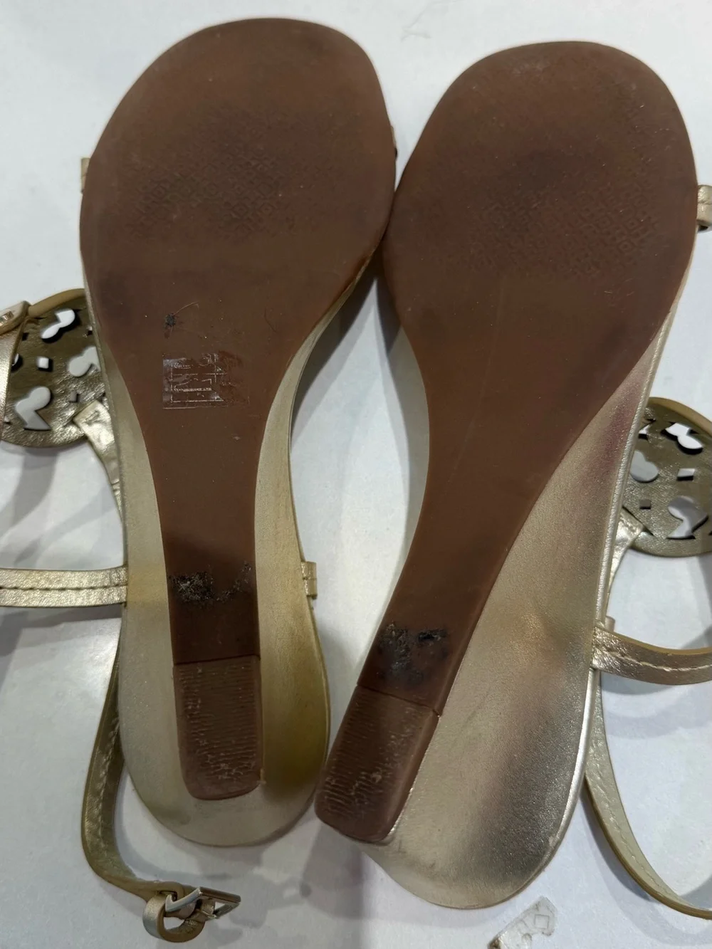 Tory Burch Spark Gold Wedge Sandal